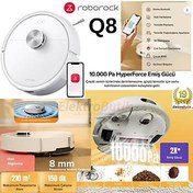 Resim ROBOROCK Q8 AKILLI ROBOT SUPURGE BEYAZ 10.000 PA HYPERFORCE CEKIS GUCU YENI MODEL 