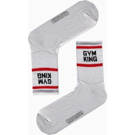 Resim Carnaval Socks Gym King Yazılı Desenli Renkli Spor Çorap 