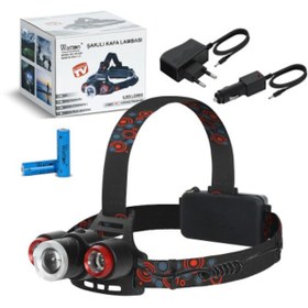 Resim Watton Wt-632 6000 Lümen Şarjlı Kafa Lambası Siyah 