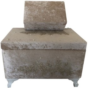 Resim Kırçova Tekstil Şura Ikili Çeyiz Sandığı 