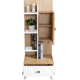 Resim Setay Kitaplık, Lotus Dolaplı 6 Raflı Kitaplık 