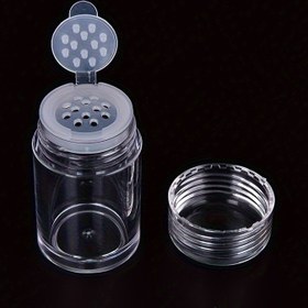 Resim 1 Adet Onepc DIY Makyaj Saklama Şişesi Vidalı Kapaklı & Dahili Elekli - Hipoalerjenik Boş Kozmetik Kabı, Pudra, Sim ve Boncuklar İçin - Seyahat Dostu Tasarım, Dayanıklı Şeffaf Plastik Ev ve Seyahat İhtiyaçları 
