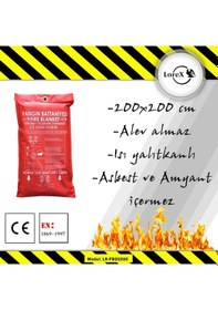 Resim Lorex Lr-Fb2020C 11.42 Çantalı Yangın Battaniyesi 200 x 200 