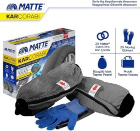 Resim Matte Lastik Kar Çorabı Kar Zinciri Muadili Yüksek Kalite Tekstil Kar Zinciri Extra Pro Series (XX-Large) 