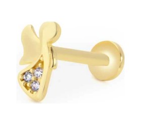 Resim Cherry By Özkonak Taşlı Melek Figür Tragus Piercing Sarı 