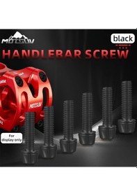 Resim Hightower Siyah Motsuv Titanyum Kaplama Alüminyum Gidon Vidaları - M5 18 Dayanıklı & Renkli Siyah 