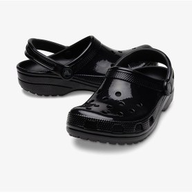 Resim Crocs Classic High Shine Kadın Siyah Terlik Düz 209609 Siyah 