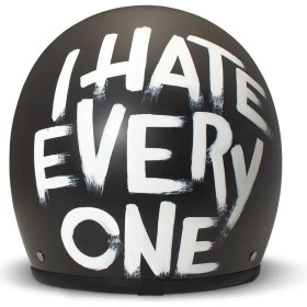 Resim DMD Jet Retro I Hate Everyone Açık Motosiklet Kaskı 