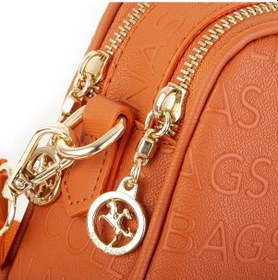 Resim Nas Bag Kadın Mini Çapraz Çantası Turuncu Gofraj Turuncu 