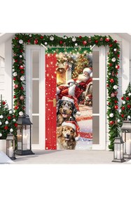 Resim PROMISEBACKDROP2 190x75cm Lastikli kapı süsü, Kumaş kapı giydirme, Christmas decor, Yılbaşı, Okul etkinlik kapı süsü 