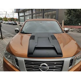 Resim Nissan Navara Scoop Kaput Şişirme Koruma Mat Siyah 2015 + 