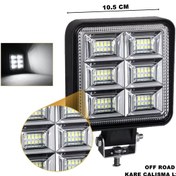 Resim Friemats Off Road Led Kare Çalışma Lambası Beyaz Renk 48 Led 10,5 X 10,5 Cm 1 Adet 