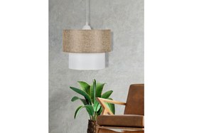 Resim EVLİGHT DEKO PASTA 25'LİK KAHVERENGİ BEYAZ SARKIT AVİZE 