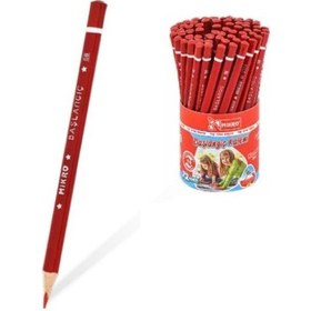 Resim Mikro Kırmızı Jumbo Üçgen Ilk Kalemim Kırmızı Kalın Kurşun Kalem 