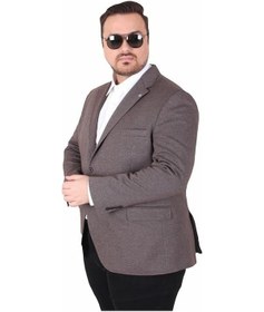 Resim Starbattal Erkek Büyük Beden 4 Drop Blazer Sedef Ceket 500606 Kahverengi Kahverengi 