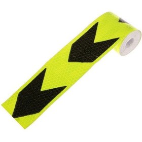 Resim Siyah & Sarı Kamyon Araba Yansıtıcı Güvenlik Uyarısı Barizlik Etiket Bandı 