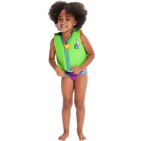 Resim Speedo Printed Float Vest Unisex Çocuk Yeşil Can Yeleği 
