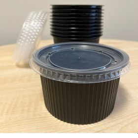 Resim Plastik Federli Çorba Kasesi Kap + Kapak 600'lü 