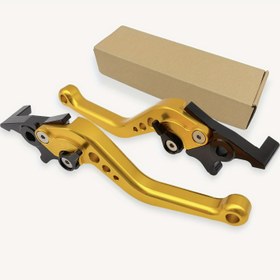 Resim Çoğu motosiklet, scooter ve e-bisiklet için 1 Çift Evrensel Ayarlanabilir Alüminyum Fren Kolları - Çift Diskli Debriyaj & Fren Kolu, N-Max 