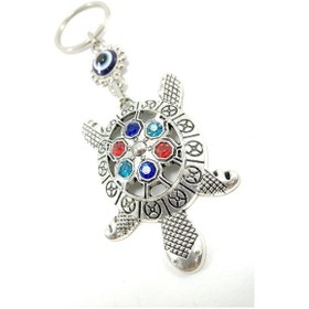 Resim Renkli Kaplumbağa Nazar Boncuğu Anahtarlık Metal Hediyelik Aksesu 