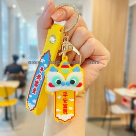 Resim Silver1 Elbise Bez Kumaş Anahtarlık Çanta Çekicilik Karikatür Bebek Araba Çekicilik Zarif Kolye (Yurt Dışından) 