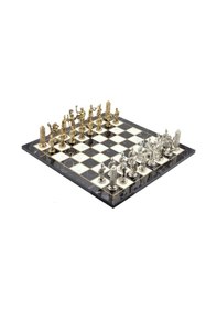 Resim Gifthome Metal Satranç Takımı - Seti Battal yunan parlak Kat.m 