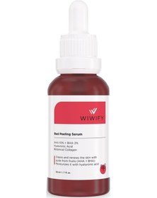 Resim Wıwıfy Gözenek Sıkılaştırıcı Akne Karşıtı Yenileyici Botanikal Kolajen Peeling Serum Aha10% + Bha2% 30 Ml Red Peelıng Serum 
