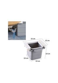 Resim Büro Ev Ofis İçin Mini Plastik Masa Tezgah Altı Geri Çekilir Yapışır Gizli Çöp Kovası Diğer 
