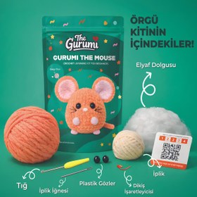 Resim The Gurumi Fare - Yeni Başlayanlar İçin Fare Amigurumi Örgü Kiti - Videolu & Tüm Malzemelerle Hobi Seti 