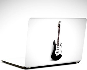 Resim Gitar Siyah Beyaz Laptop Sticker 12 İnch (29X24CM) 