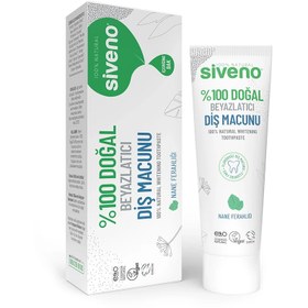 Resim Siveno %100 Doğal Yetişkinler İçin Beyazlatıcı Nane Ferahlığı Florürsüz Diş Macunu 65 g 