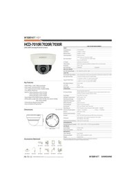 Resim Samsung / Wisenet HCD-7010R 4MP (QHD) Analog IR Ledli Dome Kamera 