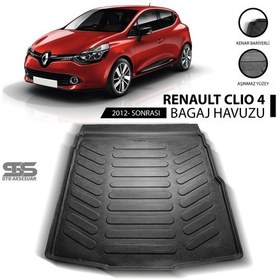 Resim Renault Clio 4 Bagaj Havuzu 2012 Sonrası Havuzlu Bagaj Paspası 