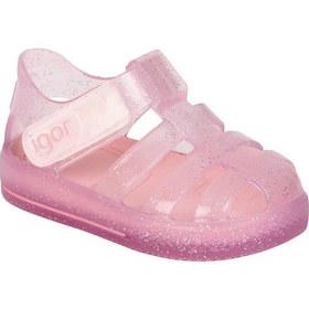 Resim İgor S10265 Star Glitter Plaj Havuz Kız Çocuk Deniz Sandaleti Pe Pembe 