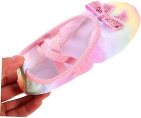 Resim LIFKOME çocuk dans ayakkabıları kızlar için bale mayoları kadınlar için dans ayakkabıları topuklu yürümeye başlayan çocuk bale ları kızlar için ları suni deri 