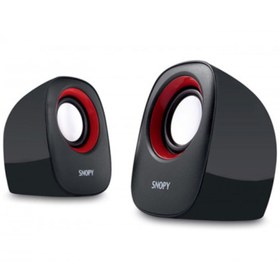 Resim Snopy Sn-120 1+1 Masa Üstü Usb Speaker (siyah-kırmızı) 