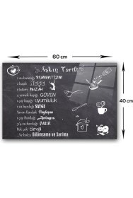 Resim Decorita Cam Ocak Arkası Koruyucu | Aşkın Tarifi | 