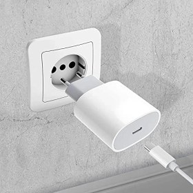 Resim Worldway Iphone 11 / 11 Pro / 11 Pro Max 12 12 Pro Uyumlu Typc Girişli 20W Hızlı Adaptör + Typ-C Kablo 