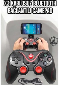 Resim Diğer Game Stick Android Uyumlu Gamepad X3 Standlı Oyun Kolu Bluetooth Bağlantılı 