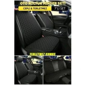 Resim Kia Stonic Terletmez Kumaş Minterletmez Kumaş 7 Parça Full Takım Siyah-Siyah 