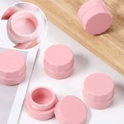 Resim 5'li Paket 0.11oz Boş Oje Jel Tutkal Şişeleri - Pembe Çokgen Kapaklı, Tadı Olmayan Manuel Dispenser, Kadınlar için Seyahat Dostu Kapsüller, Jel Oje Malzemeleri 