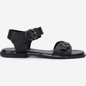 Resim Valmenti Kadın Hakiki Deri Siyah Floter Düz Sandalet 539 7094 Bn Sndlt Y25 Sıyah Fltr Siyah Deri 