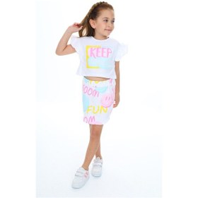 Resim Toontoy Kids Toontoy Kız Çocuk Baskılı Etekli Takım Beyaz 