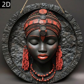 Resim Afrika Maske Temalı Yuvarlak Ahşap Tabela - Gerçek Değil, Sadece Baskılı Dekoratif Ürün, Ev, Oturma Odası, Ofis, Bar, Kafe ve Parti Süslemeleri İçin Uygun, Boyutu 20.32x20.32 cm, Elektrik veya Pil Gerektirmez 