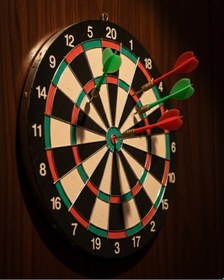 Resim Kaliteli Ahşap 15 İnç Dart Tahtası Kolay Montajlı 4 Ok 