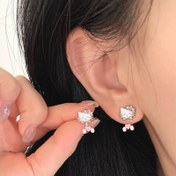 Resim Sanrio için for hello kitty küpeler, sevimli çizgi film tarzı, tatlı arka tasarım, partiler için mükemmel seçim, iki giyim seçeneği, kadınlar için benzersiz 