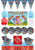 Resim Sonic Boom Doğum Günü 16 Kişilik 50X70 Afişli Sonic Boom Parti Ma 