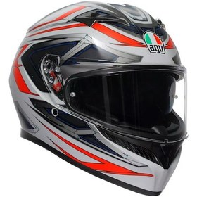 Resim Agv K3 Mplk Space Kapalı Kask Mat Beyaz-kırmızı Mat Beyaz - Kırmızı 