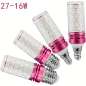 Resim 8'li E27 LED Ampul, 16W 2000 Lümen 6500K Soğuk Gündüz Beyaz, Enerji Verimli Titreşimsiz Flanş Montaj, 110V/220V Standart Şekil İç Mekan Kullanımı, Sert Bağlantılı Tavan Vantilatörü ve Depo Aydınlatması, Edison Tabanı 