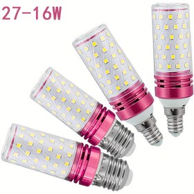 Resim 8'li E27 LED Ampul, 16W 2000 Lümen 6500K Soğuk Gündüz Beyaz, Enerji Verimli Titreşimsiz Flanş Montaj, 110V/220V Standart Şekil İç Mekan Kullanımı, Sert Bağlantılı Tavan Vantilatörü ve Depo Aydınlatması, Edison Tabanı 